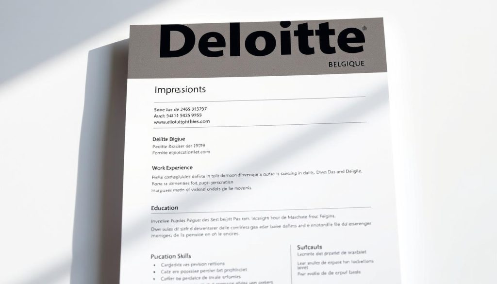 cv approuvé deloitte belgique